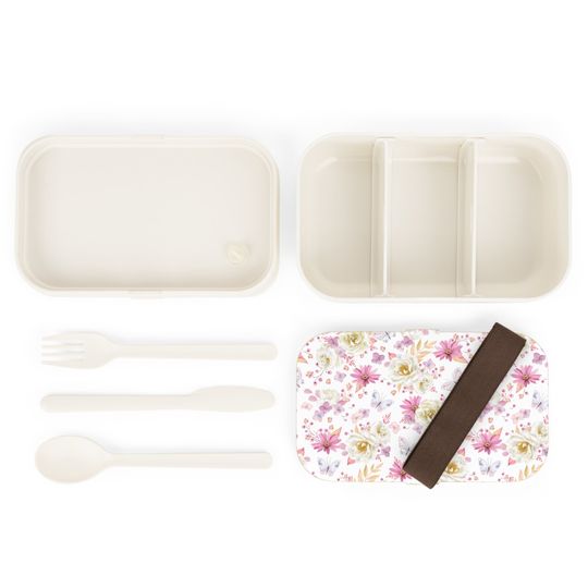 Spring Butterflies and Roses Bento Lunch Box, Student Lunch Box, Back To School Gift