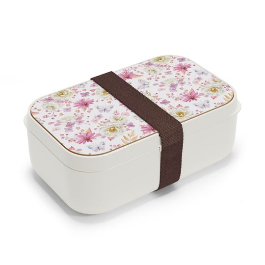 Spring Butterflies and Roses Bento Lunch Box, Student Lunch Box, Back To School Gift