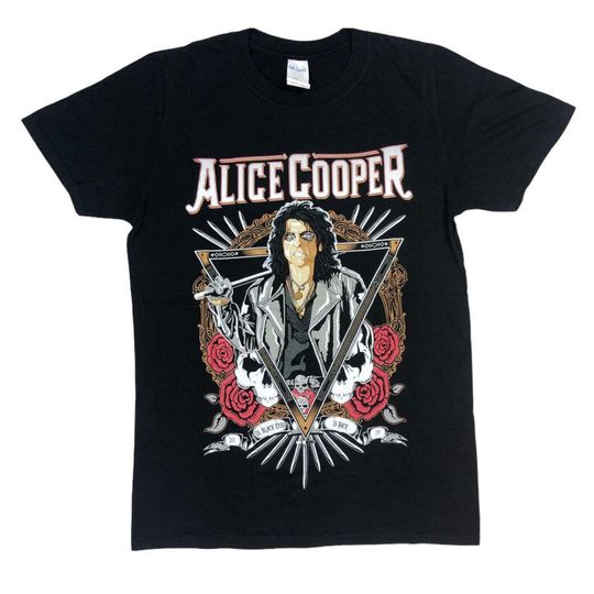 Retro Alice Cooper Ol Black Eyes is Back 2019 Tour T Size