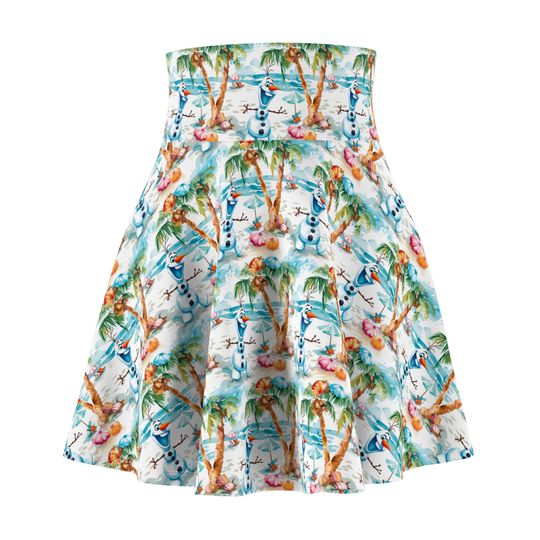 Olaf In Summer Women's Skater Skirt (AOP)