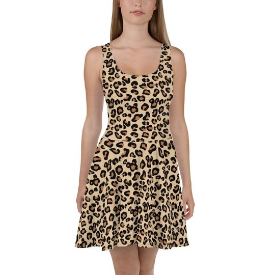 Mickey Leopard Skater Dress