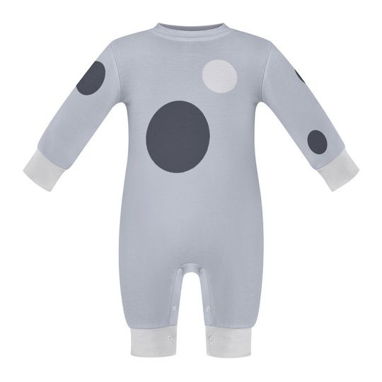 Gray Little Cousin 3D Long Sleeve Baby Romper