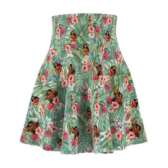 Moana Hawaiian Print Skirt, Stretching And Shrinking Skirts, Muliti-size Available, Summer Fashion Skirts, Disney Gifts