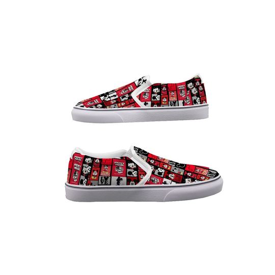 Mickey Posters Slip-Ons - Disney Bounding - Mickey Mouse - Men's Slip On Sneakers