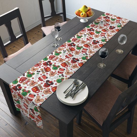 Disney Christmas Treats Table Runner – Holiday Table Decor - Mickey Mouse