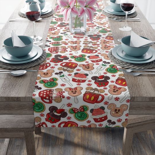 Disney Christmas Treats Table Runner – Holiday Table Decor - Mickey Mouse