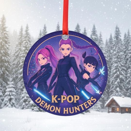 K Pop Demon Hunters Ornament - Huntrix Mira Zoey Rumi Christmas Decoration
