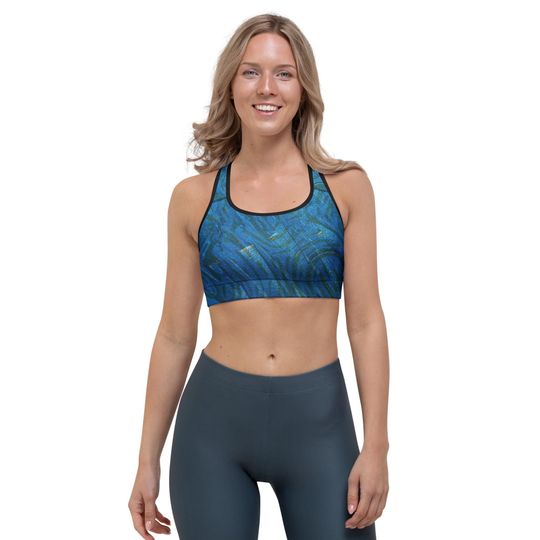 Elusive Eels Blue Sports Bra