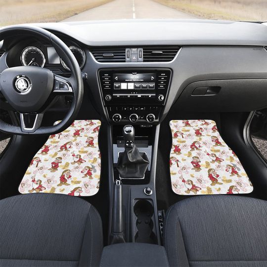Grumpy Patterns Red Brown Beige White Disney Graphic Cartoon Custom Personalized Car Floor Mat Set Accessories Decorations