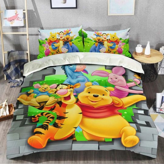 Winnie Pooh & Friends  Disney Graphic Cartoon  Bedding set