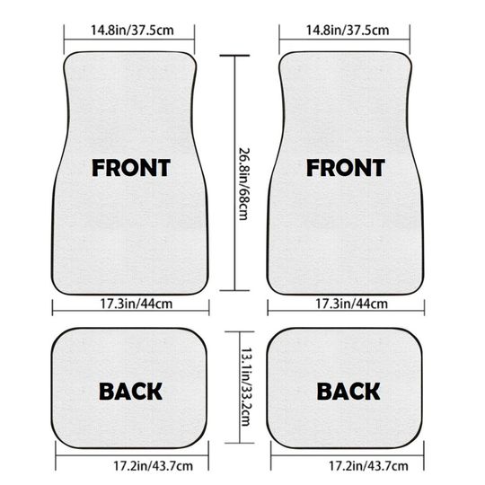 Grumpy Patterns Red Brown Beige White Disney Graphic Cartoon Custom Personalized Car Floor Mat Set Accessories Decorations