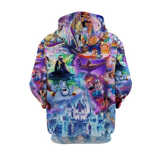 Aladdin Jasmine Genie Magic Glitter | Disney 3D Hoodie