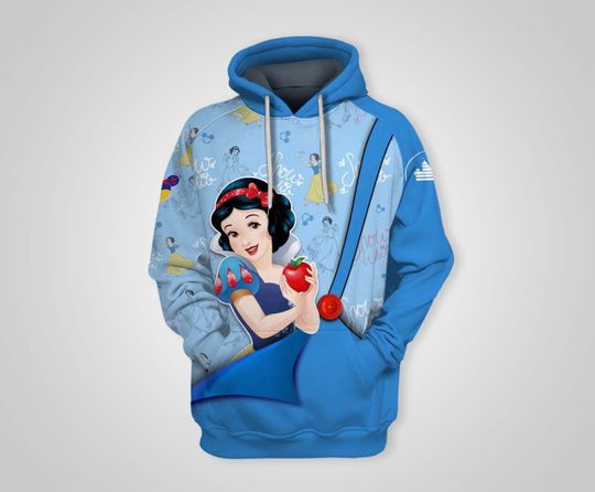 Snow White Princess Blue | Disney 3D Hoodie