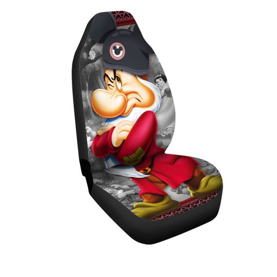 Grumpy Dopey Green Red White Beige Glitter Disney Car Seats Cover