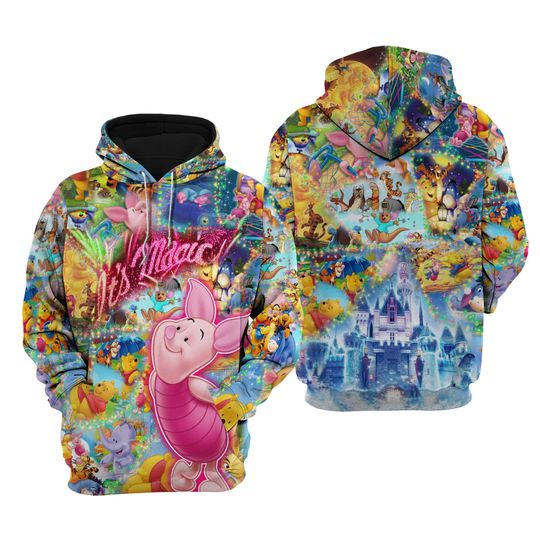 Piglet Pooh Tigger Eeyore Castle | Disney 3D Hoodie