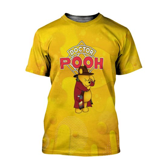 Doctor Pooh Yellow Button Overalls Patterns Disney T-shirts