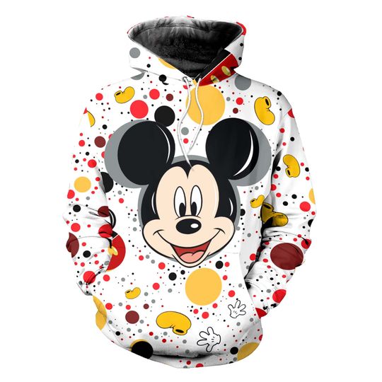 Mickey Mouse Polkadot Pattern | Disney 3D Hoodie