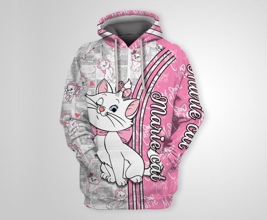 Marie The Aristocats Pink 3D Hoodie