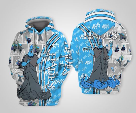 Disney Hades Blue 3D Hoodie