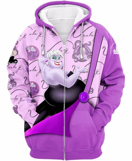 Villains Ursula Purple | Disney 3D Hoodie