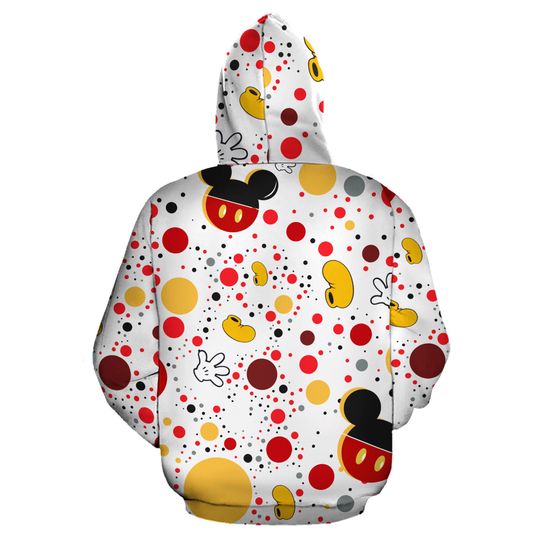 Mickey Mouse Polkadot Pattern | Disney 3D Hoodie