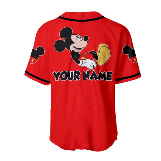 Chilling Mickey Mouse Disney Custom Baseball Jersey