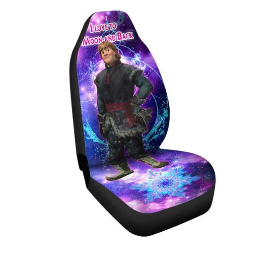 Anna Princess Purple Blue Rainbow Bling Glitter Disney Car Seats Cover