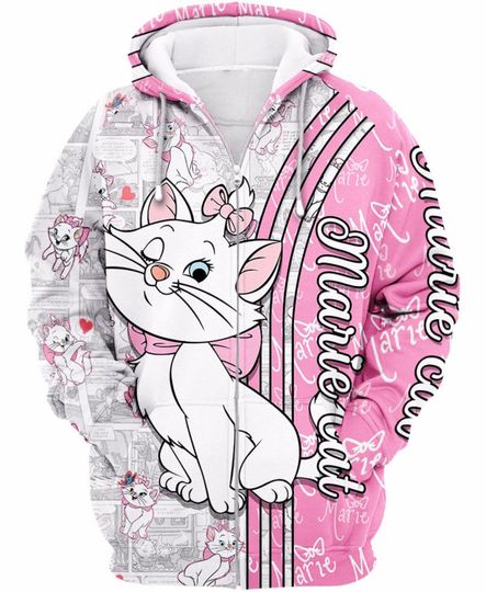 Marie The Aristocats Pink 3D Hoodie
