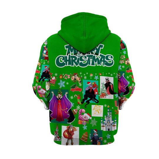 Maleficent Green Christmas Disney 3D Hoodie