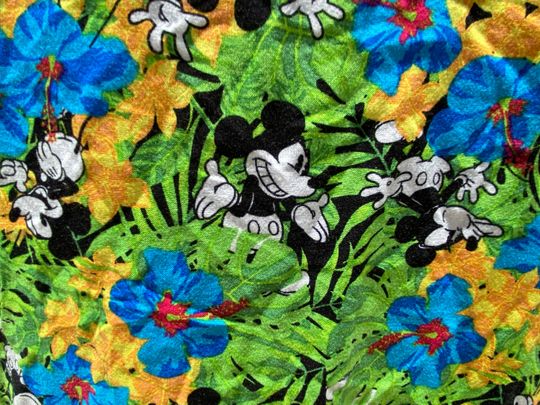 Disney Mickey Mouse Rayon Mens Hawaiian Shirt