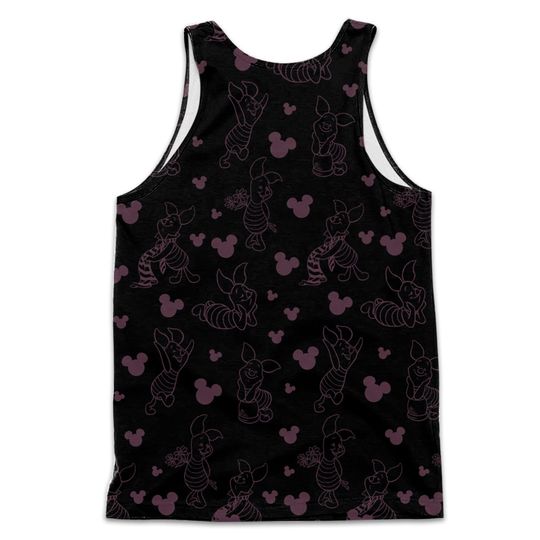 Piglet Google Funny Quote Black Disney Cartoon 3D Tank Top