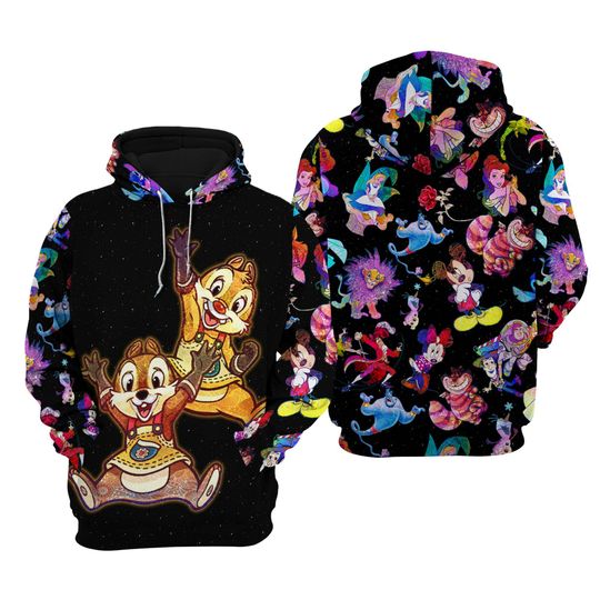 Chip & Dale Galaxy Night Sky Patterns Hoodie