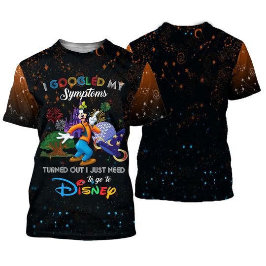 Goofy Dog Quotes Orange Black Pattern Disney Cartoon T-shirts