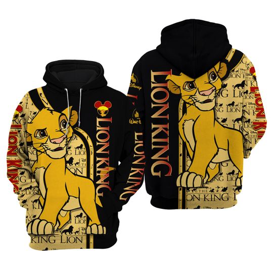 Simba Lion King Black | Disney 3D Hoodie