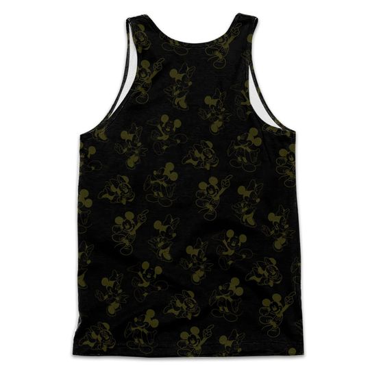 Mickey Google Funny Quote Black Disney Cartoon 3D Tank Top
