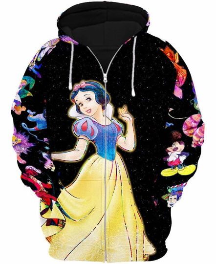 Snow White Galaxy Night Sky Patterns Disney 3D Hoodie