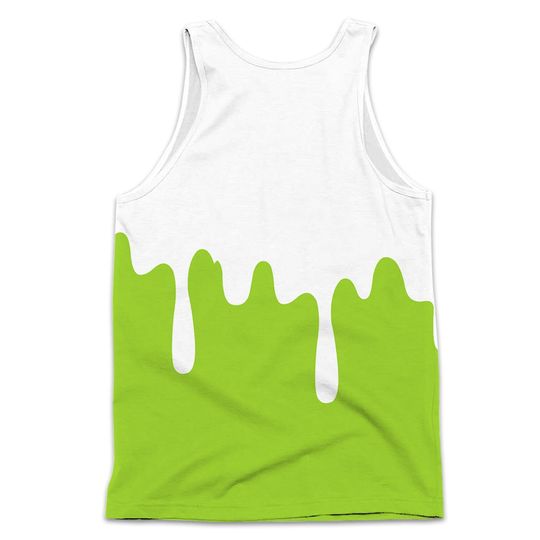 Tinker Bell Dripping Paint Green White Disney Cartoon Graphic Summer Vacation 3D Tank Top