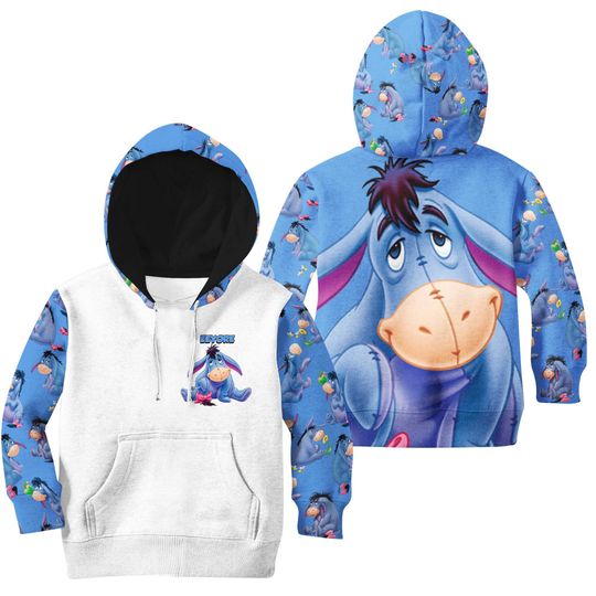 Eeyore Donkey Raglan Disney 3D Printed Hoodie
