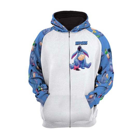 Eeyore Donkey Raglan Disney 3D Printed Hoodie