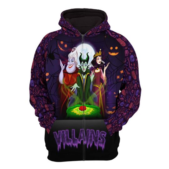 Villains Halloween | Disney 3D Hoodie