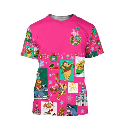 Piglet Pink Disney Christmas 2022 3d Shirt
