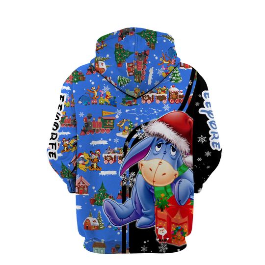 Eeyore Donkey Christmas Disney 3D Hoodie