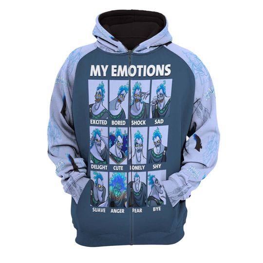 Hades My Emotions Disney 3D Printed Hoodie