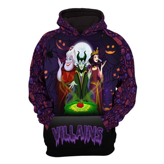 Villains Halloween | Disney 3D Hoodie