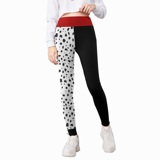 Dalmatian Costume Leggings, Kids Dog Spots Cosplay Party