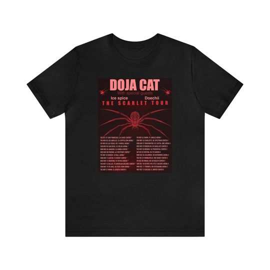 doja cat doechii and ice spice scarlet tour Unisex Jersey Short Sleeve Tee