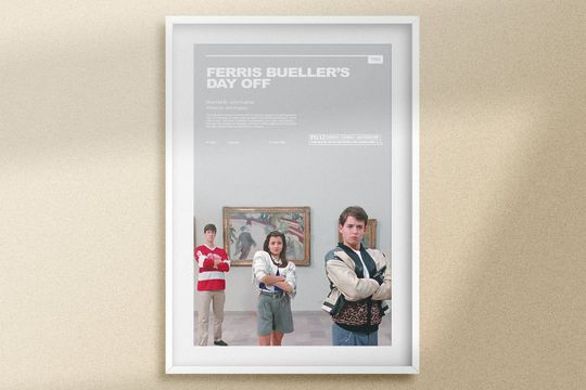 Ferris Bueller's Day Off Minimalist John Hughes 80s Movie Poster