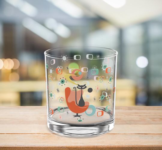 MCM Kitschy Cat Rock Glass
