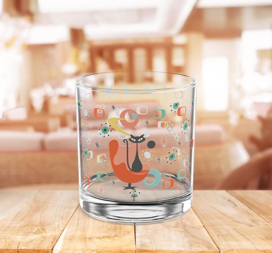 MCM Kitschy Cat Rock Glass
