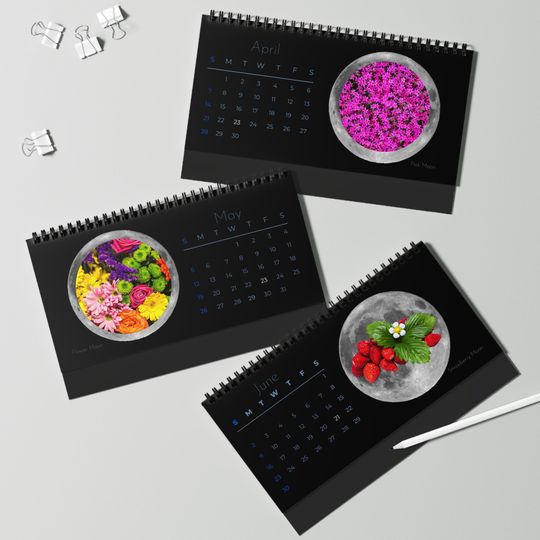 Full Moon 2024 Desk Calendar